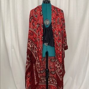FREE PEOPLE BANDANA KIMONO